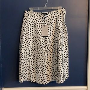 Black and white polka dot skirt NWT